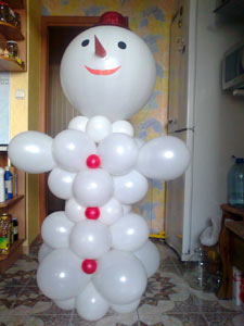 Снеговик из шаров
