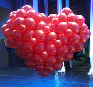 сердце из шаров 3d