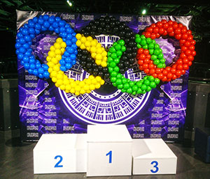 олимпийские кольца из шаров